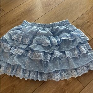 SHEIN Light Blue Lace Tiered Mini Skirt Willing to accept offers!!!